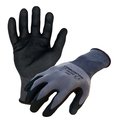 Azusa Safety Commander 15 Ga. Gray Nylon/Spandex Work Gloves, Black Micro-foam Nitrile Palm Coating, XL CM3000